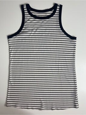 Torrid Super Soft Rib Knit Striped Tank Size 3X Navy White Casual Basic